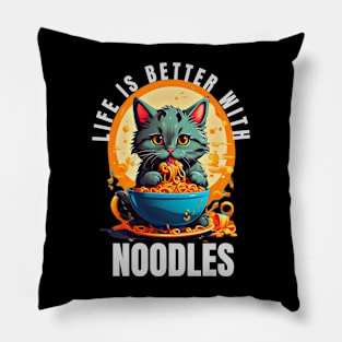 Meow-nificent Noodle Delight Pillow