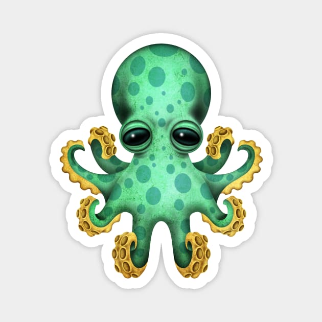 Cute Green Baby Octopus Magnet by jeffbartels