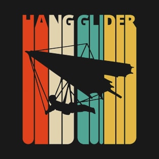 Hang glider Silhouette, retro design. T-Shirt