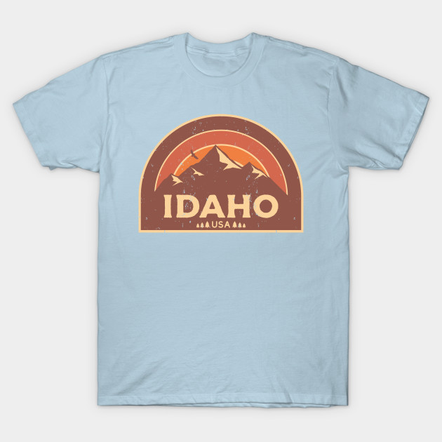 Disover Idaho USA Mountain Design - Idaho Usa - T-Shirt