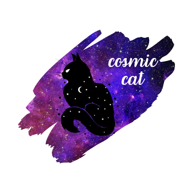 Cosmic Cat Cool Design for Cat and Astronomy Lovers by nathalieaynie