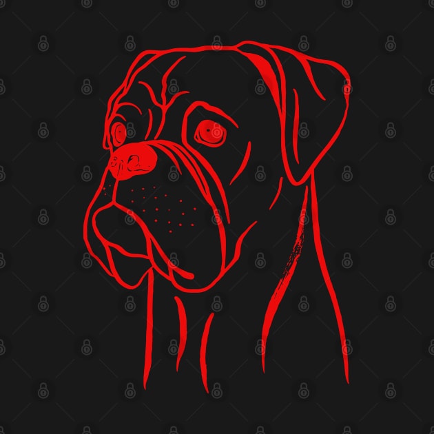 Boxer (Gray and Red) by illucalliart