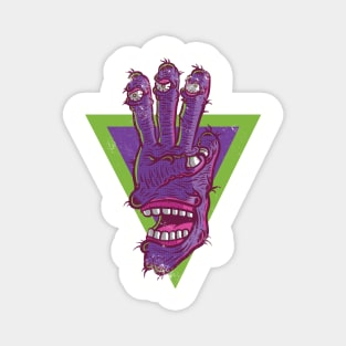 THREE FINGER MONSTER TASTY TREATS DESIGN T-shirt STICKERS CASES MUGS WALL ART NOTEBOOKS PILLOWS TOTES TAPESTRIES PINS MAGNETS MASKS T-Shirt Magnet