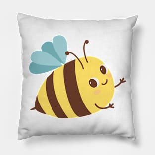 Spring Honey Bee Vector design Pillow