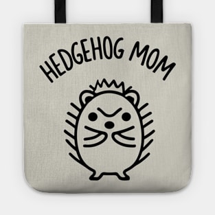 Cute Hedgehog Mom Line Art Tote