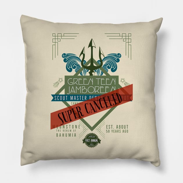 Green Teen Jamboreen.. it’s super canceled! Pillow by MegBliss