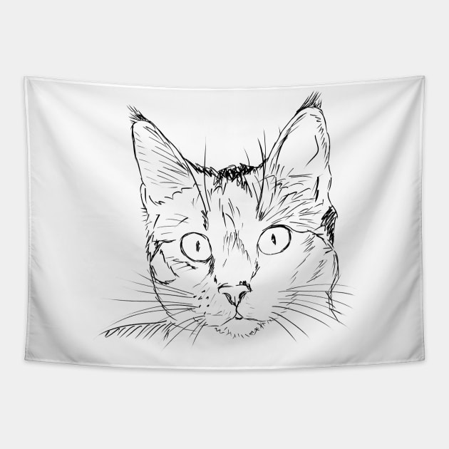 Funny cat design Tapestry by hldesign