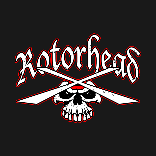 Rotorhead Helicopter Skull Illustration by hobrath