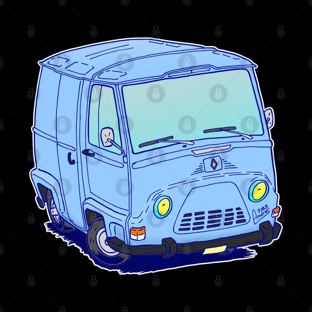 Classic French Renault Estafette van without text by Andres7B9