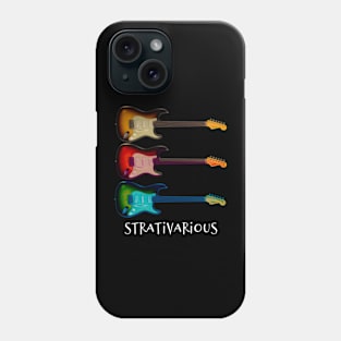 Strativarious - Electric Guitar (on dark) Phone Case