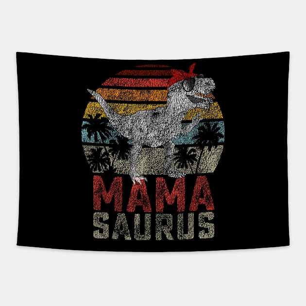 Mamasaurus T Rex Dinosaur Mama Saurus Family Matching Women Tapestry by Cristian Torres