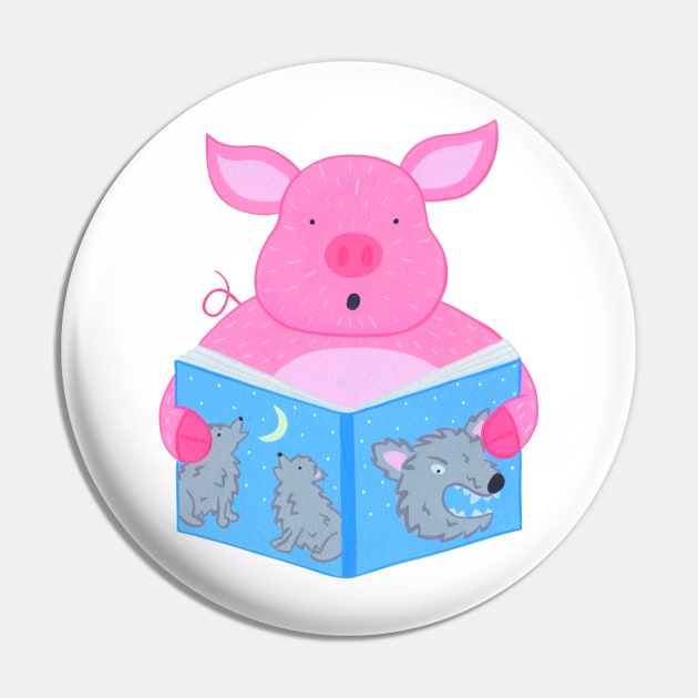 Animals with books part 2 - Pig reading scary bedtime story Pin by NashTheArtist