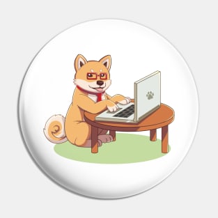 Office Dog (Brown) Pin