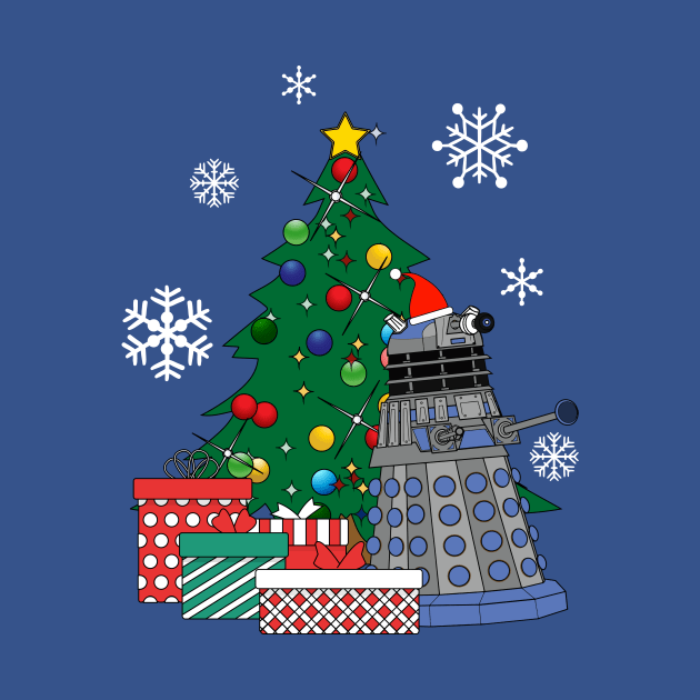 Dr Who Dalek Around The Christmas Tree by Nova5