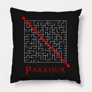 Parkour Labyrinth - tackling things differently Pillow