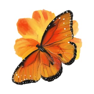 Butterfly on flower T-Shirt