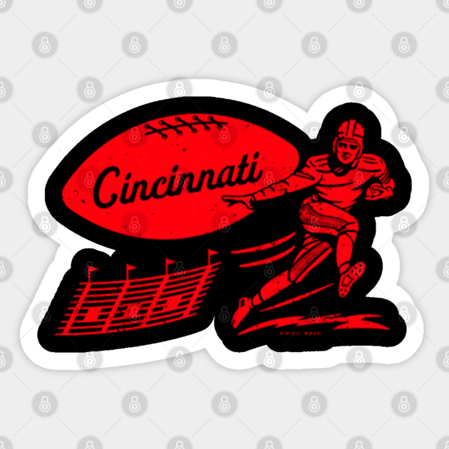 Vintage College Football - Cincinnati Bearcats (Red Cincinnati Wordmark) - Cincinnati - Sticker