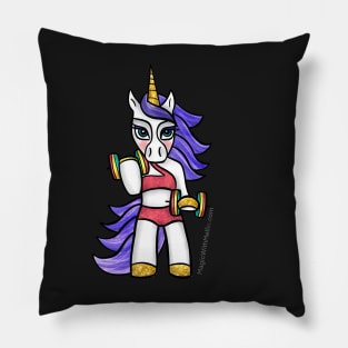 Weightlifting Unicorn - Sport-icorns Active Unicorns illustration series Pillow