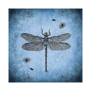 Blue dragonfly design T-Shirt