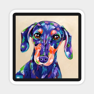 Daschund painting "Peanut" Magnet