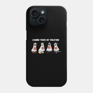 Canine trick or treating! Halloween, ghost dogs, cute dogs, dog lover Phone Case