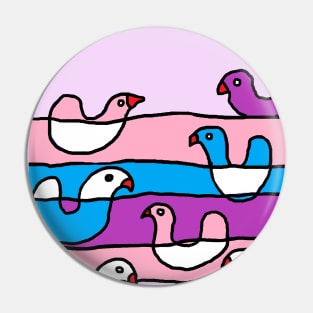 Duck pattern Pin