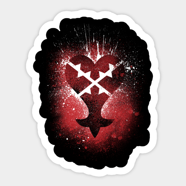 Kingdom Hearts Brushed Heartless Emblem Kingdomhearts Sticker Teepublic See over 1 heartless emblem images on danbooru. kingdom hearts brushed heartless emblem