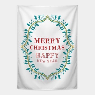 Holly Christmas Design Tapestry