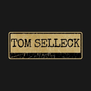 text black retro, Tom selleck text black retro T-Shirt