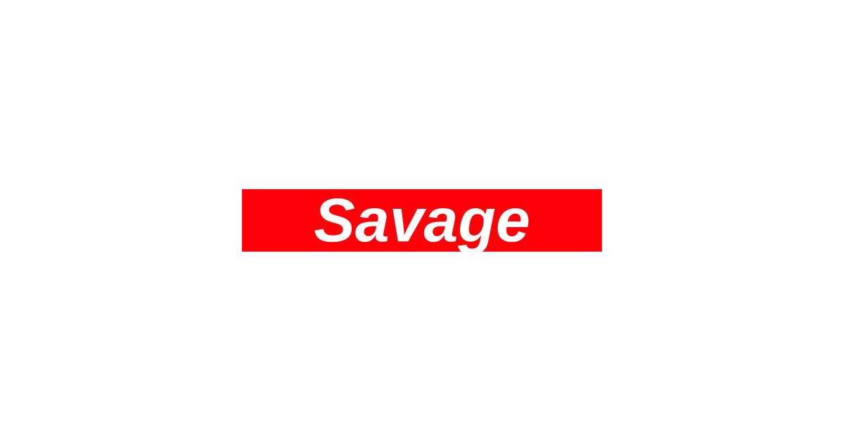 Savage // Red Box Logo - 21 Savage - T-Shirt | TeePublic