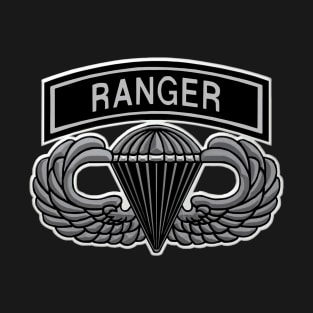 Army Ranger Jump Wings Gray T-Shirt