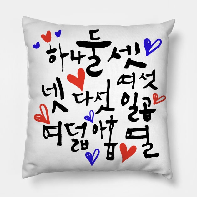 Hunminjeongeum, Hangul Pillow by zzzozzo