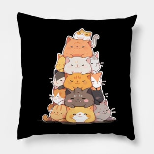 Cottagecore Kawaii Anime Cat Gifts Girls Womens Funny Cat Pillow