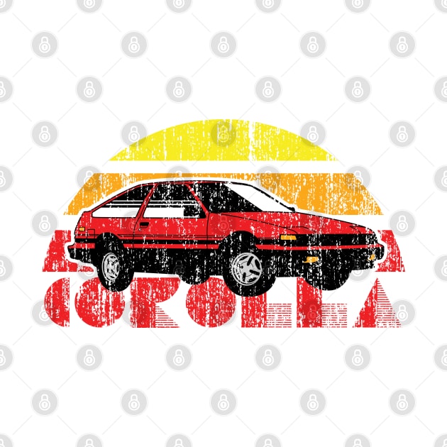 Retro AE86 Toyota Corolla by thesupragoddess