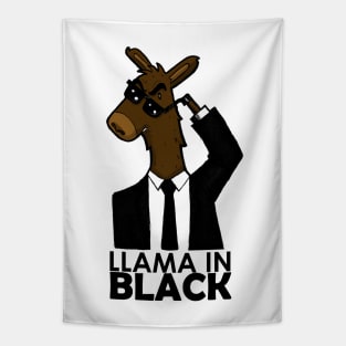 Llama in black Tapestry