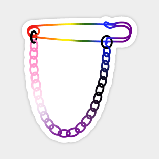 Gender-Fluid Queer Safety Pin Magnet