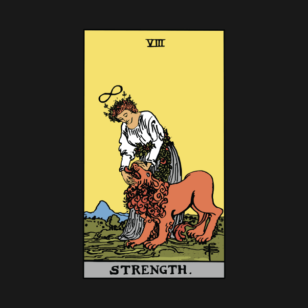 Strength Tarot Card Rider Waite by Sunburst