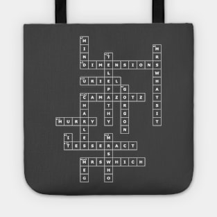 (1962AWIT-D) Crossword pattern with words from a famous 1962 science fiction book. [Dark Background] Tote