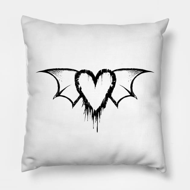 Vampire Heart Pillow by wildsidecomix