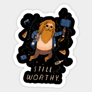 Fat Thor Stickers Teepublic
