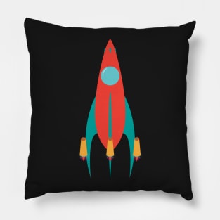 Retro Spaceship Four Pillow