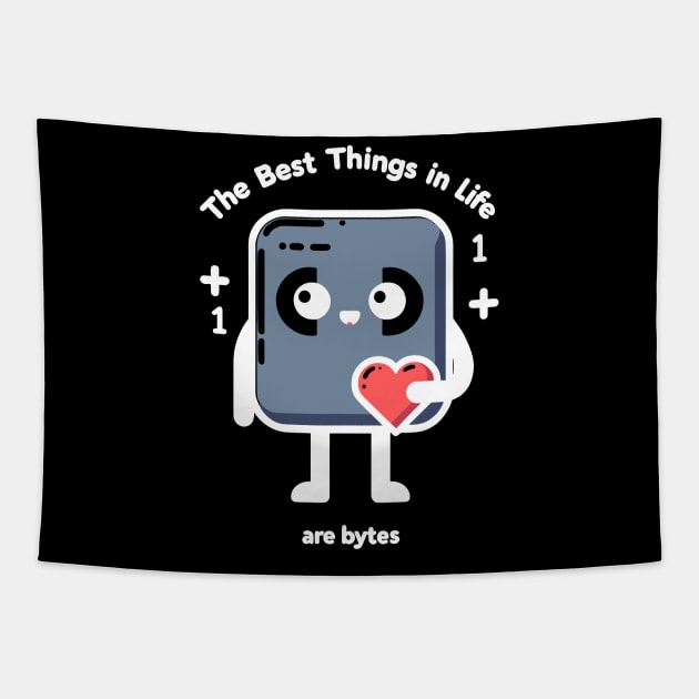 The Best Things in Life Are Bytes Tapestry by Francois Ringuette