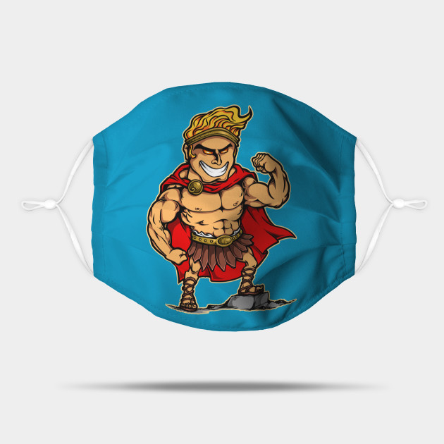 Hercules Illustrated Roman Hero Design - Hercules - Mask | TeePublic