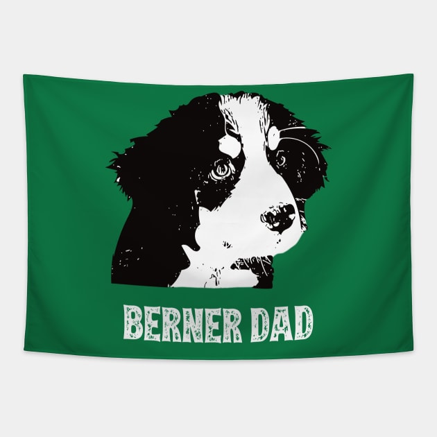 Bernese Mountain Dog Dad Tapestry by DoggyStyles