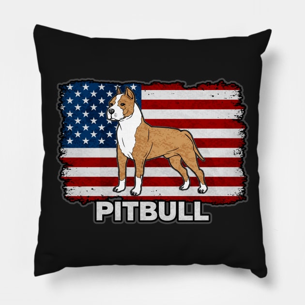 Pitbull Dog Pillow by RadStar