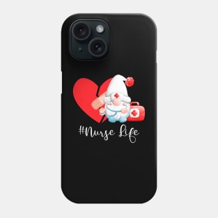 Cute Gnome Nurse Life Valentines Day Phone Case