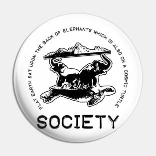 Flat Earth Society Pin