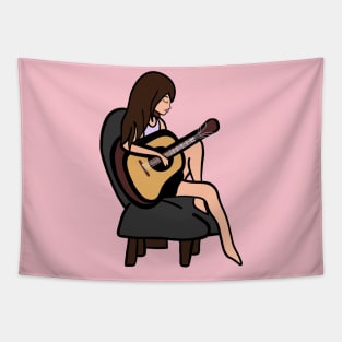 Guitar girl Tapestry