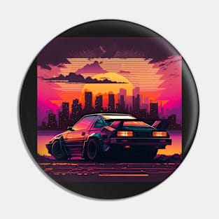 Cyberpunk sunset road trip Pin