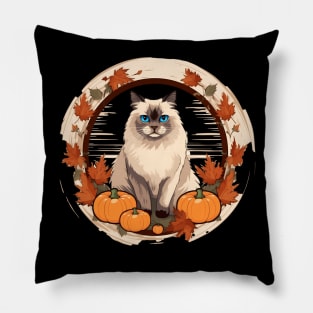 Birman Cat Halloween, Cat Lover Pillow